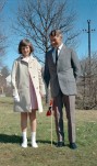 Ellen Stensrud og morfar John Ragnar Magnussen, syttende mai 1966